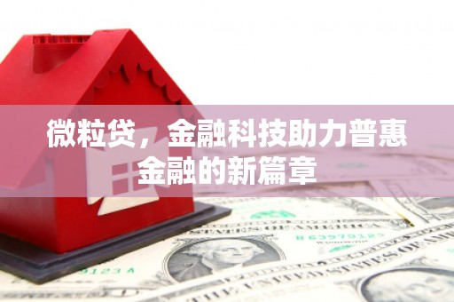 莎车微粒贷，金融科技助力普惠金融的新篇章