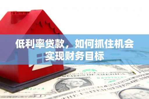 莎车低利率贷款，如何抓住机会实现财务目标
