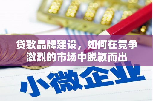 莎车贷款品牌建设，如何在竞争激烈的市场中脱颖而出
