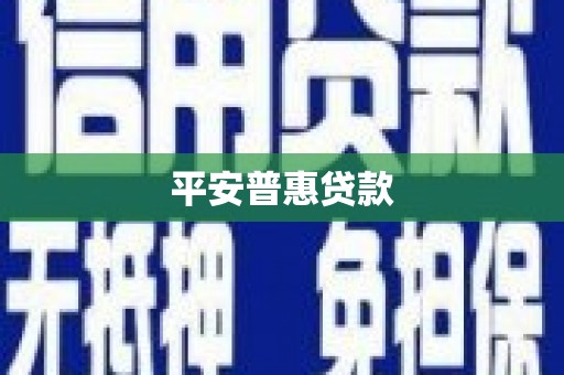 莎车平安普惠贷款
