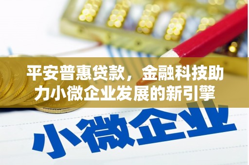 莎车平安普惠贷款，金融科技助力小微企业发展的新引擎