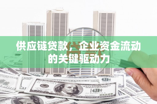 莎车供应链贷款，企业资金流动的关键驱动力