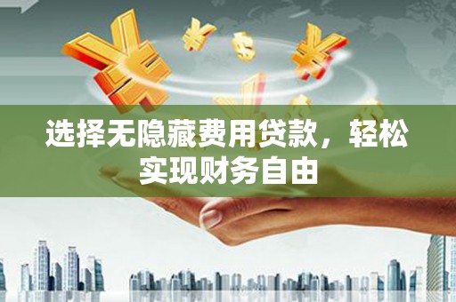 莎车选择无隐藏费用贷款，轻松实现财务自由