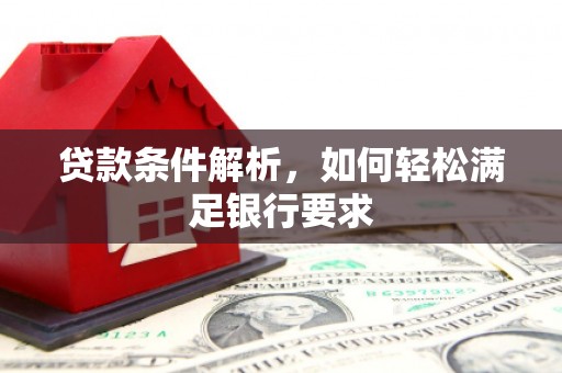 莎车贷款条件解析，如何轻松满足银行要求