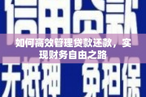 莎车如何高效管理贷款还款，实现财务自由之路