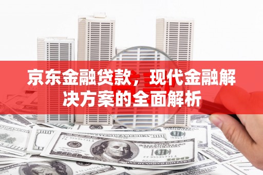 莎车京东金融贷款，现代金融解决方案的全面解析