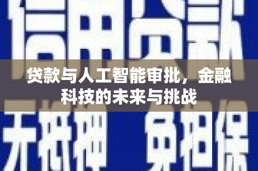 莎车贷款与人工智能审批，金融科技的未来与挑战