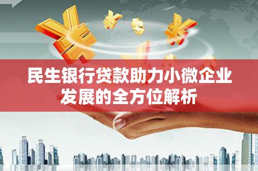 莎车民生银行贷款助力小微企业发展的全方位解析