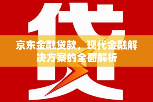莎车京东金融贷款，现代金融解决方案的全面解析