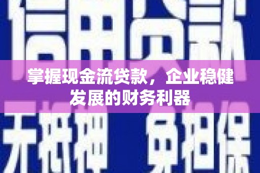 莎车掌握现金流贷款，企业稳健发展的财务利器