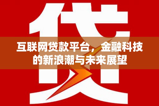莎车互联网贷款平台，金融科技的新浪潮与未来展望