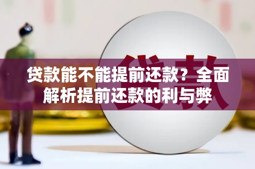 莎车贷款能不能提前还款？全面解析提前还款的利与弊