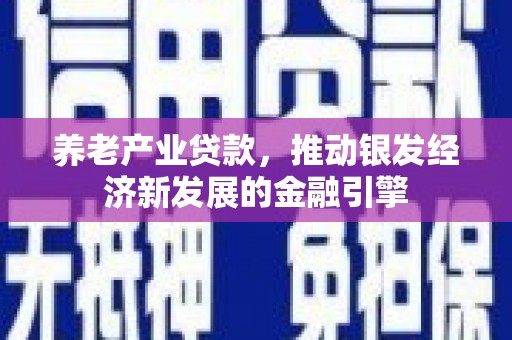莎车养老产业贷款，推动银发经济新发展的金融引擎