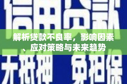 莎车解析贷款不良率，影响因素、应对策略与未来趋势