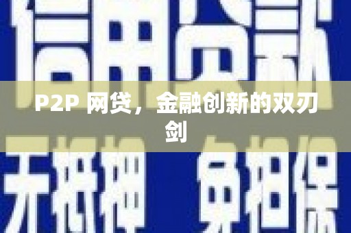 莎车P2P 网贷，金融创新的双刃剑