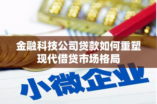 莎车金融科技公司贷款如何重塑现代借贷市场格局