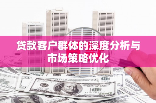 莎车贷款客户群体的深度分析与市场策略优化