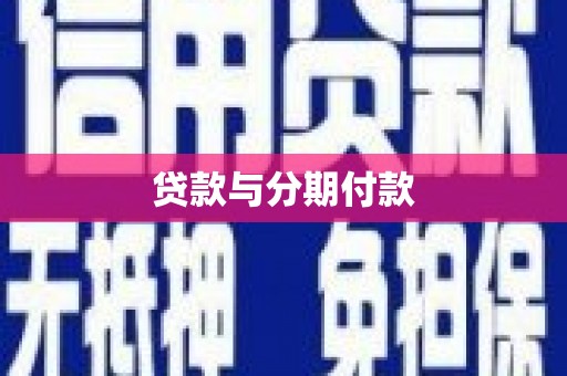 莎车贷款与分期付款