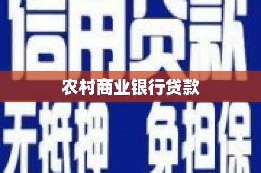 莎车农村商业银行贷款