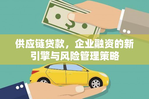 莎车供应链贷款，企业融资的新引擎与风险管理策略