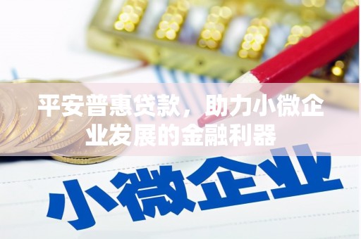 莎车平安普惠贷款，助力小微企业发展的金融利器