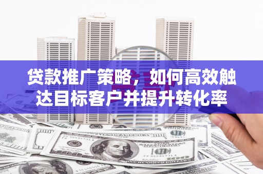 莎车贷款推广策略，如何高效触达目标客户并提升转化率