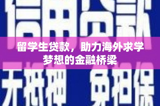 莎车留学生贷款，助力海外求学梦想的金融桥梁