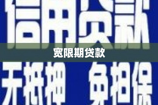 莎车宽限期贷款