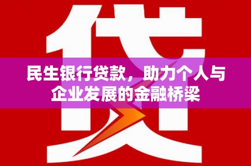 莎车民生银行贷款，助力个人与企业发展的金融桥梁