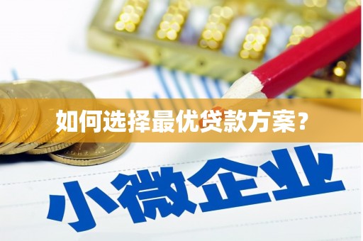 莎车如何选择最优贷款方案？
