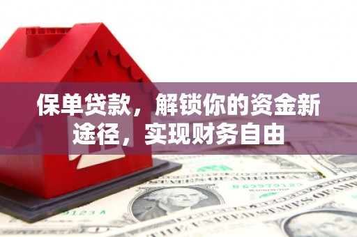 莎车保单贷款，解锁你的资金新途径，实现财务自由