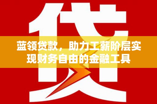 莎车蓝领贷款，助力工薪阶层实现财务自由的金融工具
