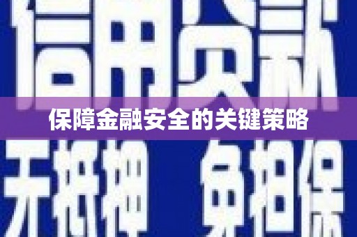 莎车保障金融安全的关键策略