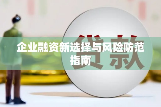 莎车企业融资新选择与风险防范指南