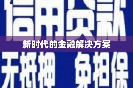 莎车新时代的金融解决方案