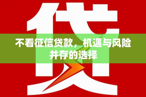 莎车不看征信贷款，机遇与风险并存的选择