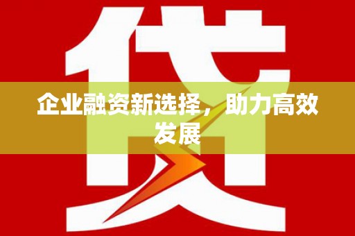 莎车企业融资新选择，助力高效发展