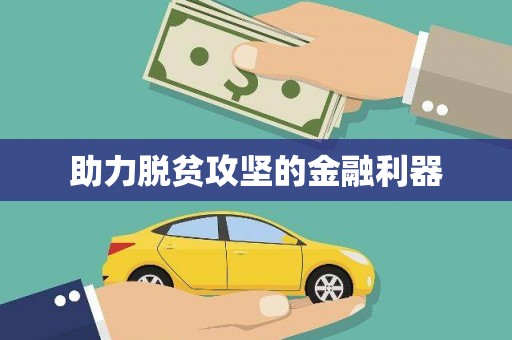 莎车助力脱贫攻坚的金融利器