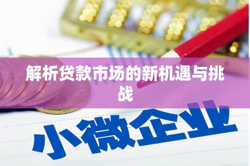 莎车解析贷款市场的新机遇与挑战
