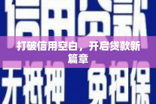 莎车打破信用空白，开启贷款新篇章